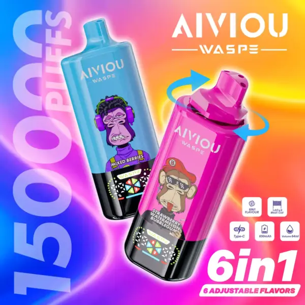 Vaporizador WASPE 6 en 1 con 150.000 caladas